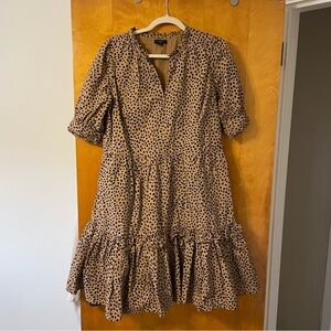 J. Crew Leopard print Midi Dress
